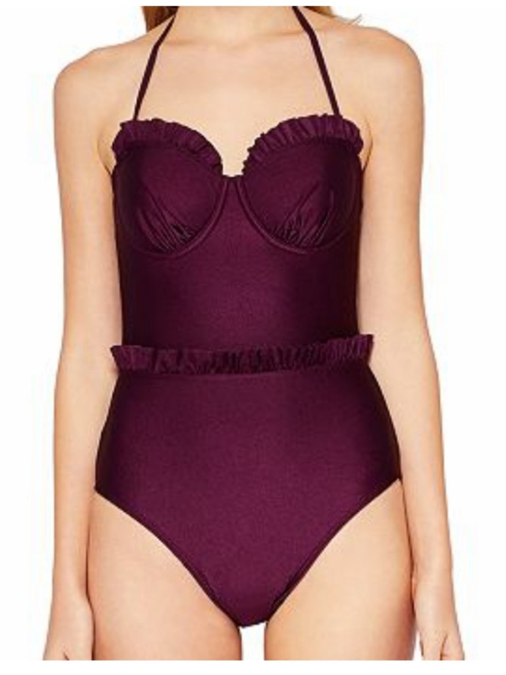Ted Baker Frilda Ruffle Cupped One Piece Swimsuit NWT